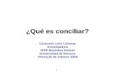 1 ¿Qué es conciliar? Consuelo León Llorente Investigadora IESE Business School Universidad de Navarra Vitoria,20 de Febrero 2008.