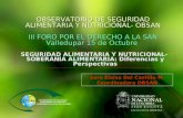 SEGURIDAD ALIMENTARIA Y NUTRICIONAL- SOBERANIA ALIMENTARIA: Diferencias y Perspectivas OBSERVATORIO DE SEGURIDAD ALIMENTARIA Y NUTRICIONAL- OBSAN III FORO.