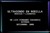 1 ULTRASONDO EN RODILLA MENISCOS Y LIGAMENTOS DR LUIS FERNANDO CHAVARRIA ESTRADA SETIEMBRE- 2005.