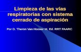 Limpieza de las vías respiratorias con sistema cerrado de aspiración Por D. Theron Van Hooser M. Ed. RRT FAARC.