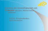 CdTe: Propiedades, aplicaciones. Coordinación: Materiales Solares Centro de Investigación en Energía.