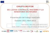 GRUPO MOTOR DE LUCHA CONTRA EL RACISMO Y LA XENOFOBIA EN MADRID Presentación del trabajo realizado: Octubre 2011-Abril 2013 Hilde Daems y Áliva Díez, 18.