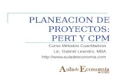PLANEACION DE PROYECTOS: PERT Y CPM Curso Métodos Cuantitativos Lic. Gabriel Leandro, MBA .