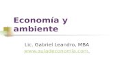 Economía y ambiente Lic. Gabriel Leandro, MBA .