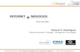Movilidad e Internet Dos Aliados estratégicos para la gestión de negocios. | I nternet N egocios + | + Manuel A. Domínguez Director.