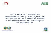 Estructura del mercado de medicamentos ARV y oncológicos en los países de la Subregión Andina y recomendaciones de estrategias de negociación.