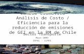 Cambio Climático Análisis de Costo / Eficiencia para la reducción de emisiones de GEI en la RM de Chile Sector Transporte Mayo 2009 CEPAL - ILPES.