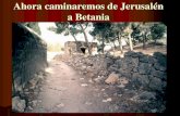 Ahora caminaremos de Jerusalén a Betania Betania, aldea de Lázaro, Marta y María Iglesia sobre su hogar Tumba famosa.
