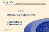 Dr. Ernesto García Díaz Julio 2012 BACCALAUREAT EN ADMINISTRATION DES AFFAIRES Decisiones Financieras Curso: Indicadores Financieros.