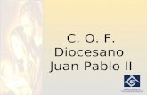 C. O. F. Diocesano Juan Pablo II. EL COF A LA LUZ DEL DIRECTORIO DE LA PASTORAL FAMILIAR Se denomina Centros de Orientación Familiar (COF) a un servicio.