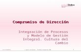Otra forma de ver su empresa © fguell iniciatives - The Delos Partnership 2005 1 Compromiso de Dirección Integración de Procesos y Modelo de Gestión Integral.