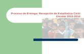Proceso de Entrega- Recepción de Estadística Ciclo Escolar 2013-2014.