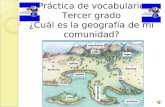 Práctica de vocabulario Tercer grado ¿Cuál es la geografía de mi comunidad?