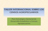 TALLER INTERNACIONAL SOBRE LOS CENSOS AGROPECUARIOS Plan Estratégico Sectorial de Desarrollo Estadístico y Censos Agropecuarios.