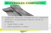 Material composite, resistente a las tracciones del aire MATERIALES: COMPOSITES 1.Composites: Materiales formados por dos compuestos diferentes y sus propiedades.
