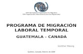 IOM International Organization for Migration OIM Organización Internacional para las Migraciones Québec, Canadá, febrero de 2009 PROGRAMA DE MIGRACIÓN.