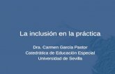 La inclusión en la práctica Dra. Carmen García Pastor Catedrática de Educación Especial Universidad de Sevilla.
