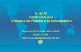 HINARI InterRed-Salud Iniciativa de Acceso a la Investigación Organización Mundial de la Salud Octubre 2003 .