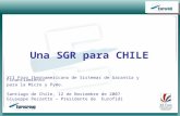 Una SGR para CHILE XII Foro Iberoamericano de Sistemas de Garantía y Financiamiento para la Micro y Pyme. Santiago de Chile, 12 de Noviembre de 2007 Giuseppe.