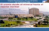 IPEN : Ciencia y tecnología para la competitividad Cusco, 17 octubre 2008 El uranio desde el mineral hasta el reactor nuclear Modesto Montoya Instituto.