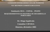 COMISIÓN INTERAMERICANA DE PUERTOS VII REUNION COMITÉ EJECUTIVO Seminario OEA – CEPAL - PIANC REQUERIMIENTOS EN MATERIA DE DESARROLLO PORTUARIO Dr. Diego.