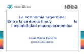 2 La economía argentina: Entre la sintonía fina y la inestabilidad macroeconómica José María Fanelli CEDES-UBA-UDESA.