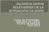 Curso de Cristología Diócesis de Caldas Vicaría de Pastoral SED 2013.