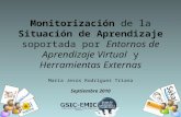 Monitorización de la Situación de Aprendizaje soportada por Entornos de Aprendizaje Virtual y Herramientas Externas María Jesús Rodríguez Triana Septiembre.