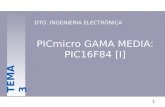 1 PICmicro GAMA MEDIA: PIC16F84 [I] DTO. INGENIERIA ELECTRÓNICA TEMA 3.