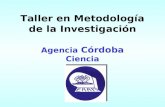 Taller en Metodología de la Investigación Agencia Córdoba Ciencia.