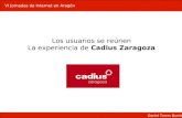 VI Jornadas de Internet en Aragón Los usuarios se reúnen La experiencia de Cadius Zaragoza Daniel Torres Burriel.