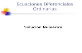 Ecuaciones Diferenciales Ordinarias Solución Numérica.