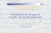 Transporte de Drogas a Través de las Membranas Prof. José Rafael Luna Facultad de Farmacia y Bioanálisis Escuela de Bioanálisis.