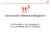 ServicioS MeteorológicoS El tiempo a tu medida y a la medida de tu tiempo.