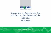 Avances y Retos de la Política de Desarrollo Social RESUMEN Enero 2013 .