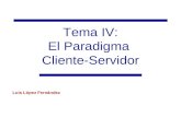 Tema IV: El Paradigma Cliente-Servidor Luis López Fernández.