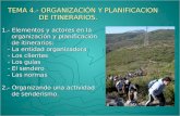 TEMA 4.- ORGANIZACIÓN Y PLANIFICACION DE ITINERARIOS. 1.- Elementos y actores en la organización y planificación organización y planificación de itinerarios: