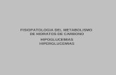FISIOPATOLOGIA DEL METABOLISMO DE HIDRATOS DE CARBONO HIPOGLUCEMIAS HIPERGLUCEMIAS.