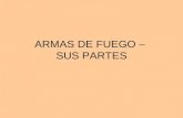 ARMAS DE FUEGO – SUS PARTES. PISTOLA REGLAMENTARIA CARTUCHO FULMINANTE POLVORA PROYECTIL CULOTE RECAMARA CAÑON.