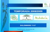 Federación Andaluza de Balonmano TEMPORADA 2008/2009 BALONMANO A 5.