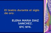 El teatro durante el siglo de oro: ELENA MARIA DIAZ SANCHEZ. 6ºC Nº4.