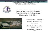 MINISTERIO DE SALUD PUBLICA Y ASISTENCIA SOCIAL LABORATORIO NACIONAL DE SALUD REPUBLICA DE GUATEMALA Licda. Leticia Castillo Centro Nacional de Influenza.
