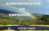 Dr. Arístides Tejada Arana1 ADMINISTRACION DE EMPRESAS ADMINISTRACION DE EMPRESAS Ing. Adm. Dr. Arístides Tejada Arana.
