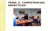 TEMA: 5. COMPETENCIAS DIDÁCTICAS. SUBTEMAS 5.1 Concepto de Competencias en el aula. Analizar el concepto de competencias desde el punto de vista de diversos.
