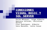 CONEXIONES VISUAL BASIC Y SQL SERVER Duran Márquez, Jorge Alberto Guevara Salinas, Christian Álvaro Flor Rodríguez, Alberto Vera Morales, Julio Cesar.