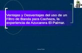 Hannia Thiele Ventajas y Desventajas del uso de un Filtro de Banda para Cachaza, la experiencia de Azucarera El Palmar.