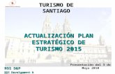 ACTUALIZACIÓN PLAN ESTRATÉGICO DE TURISMO 2015 Presentación del 3 de Mayo 2010 TURISMO DE SANTIAGO ROS D&P ROS Development & Planning S.L.