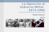 La Oposición al Gobierno Militar 1973-1990 Todd Paben UCV.