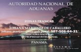 AUTORIDAD NACIONAL DE ADUANAS ZONAS FRANCAS JOHANA MARTINEZ DE CABALLERO johana.martinez@ana.gob.pa tel. 507-506-64-31 DIRECTORA NACIONAL DE PROPIEDAD.