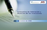 Instructivo de Valoración y Medición de las Inversiones Diciembre de 2008.